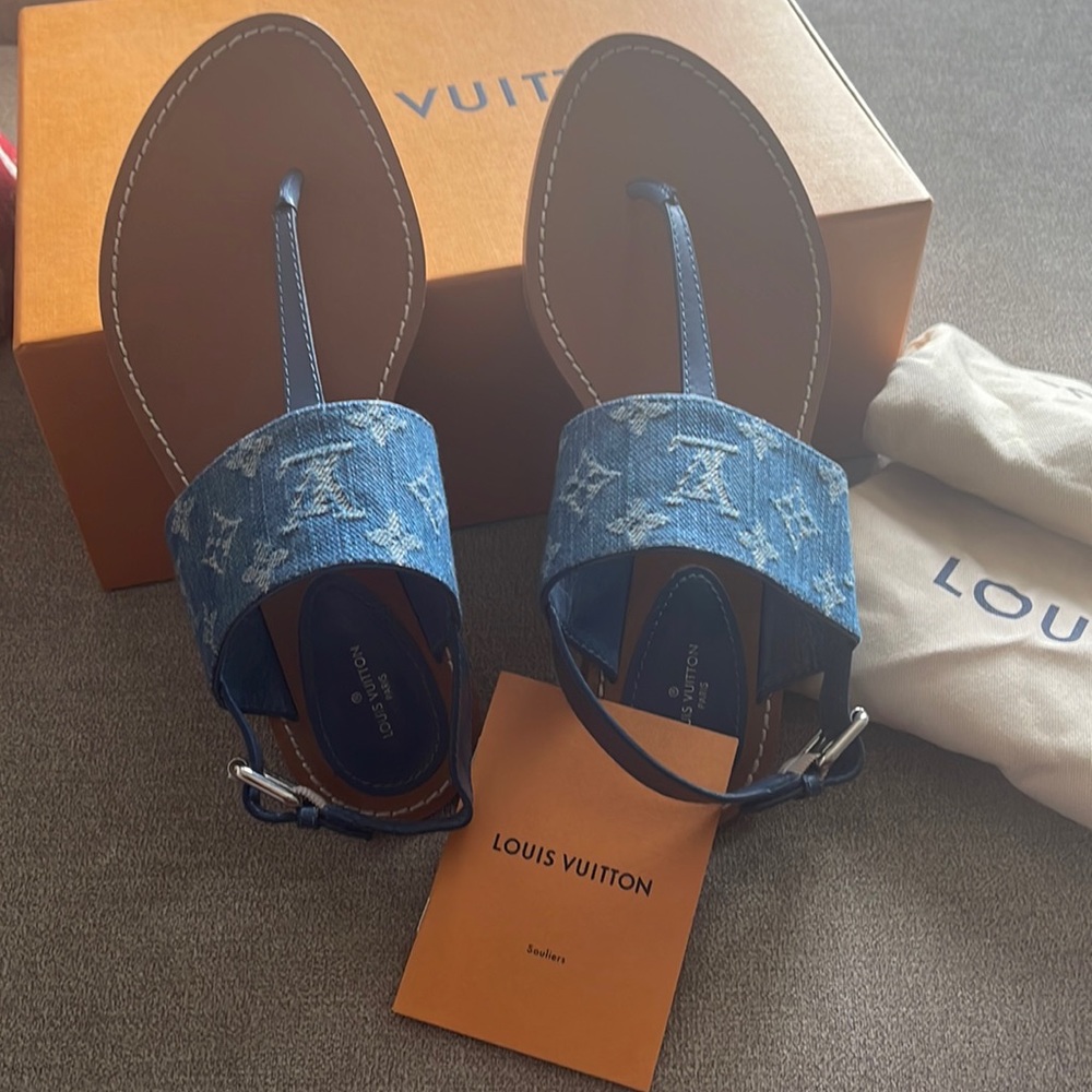 COPY - Denim Louis Vuitton Sandals